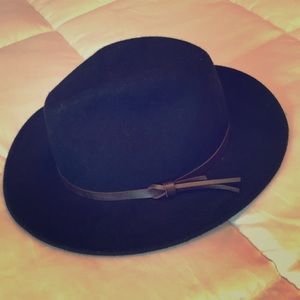 Leather accented ‘Indiana Jones’ style hat
